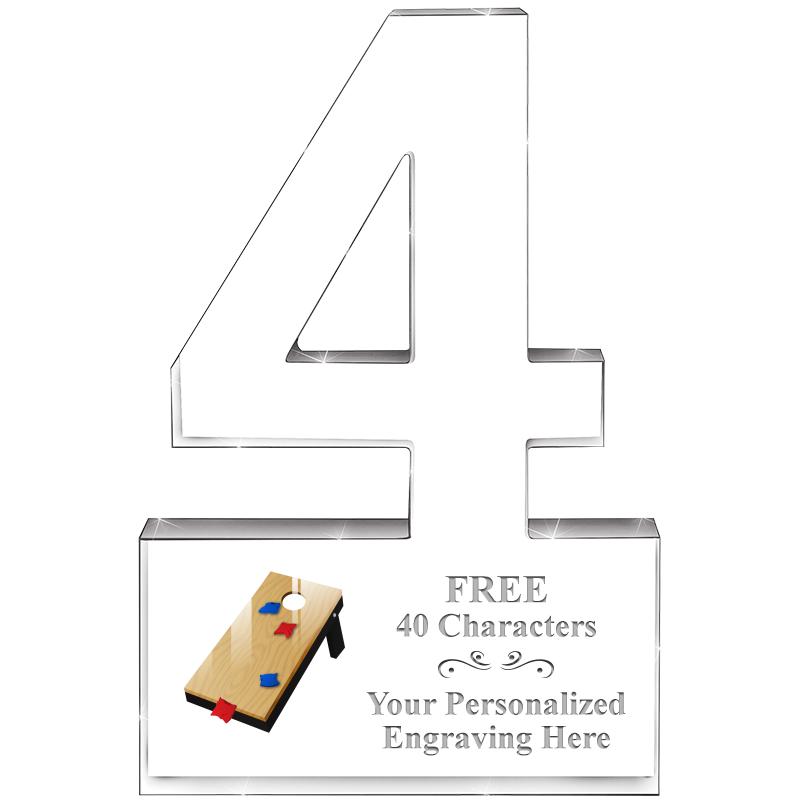 6" 4 YEARS OF SERVICE ACRYLIC