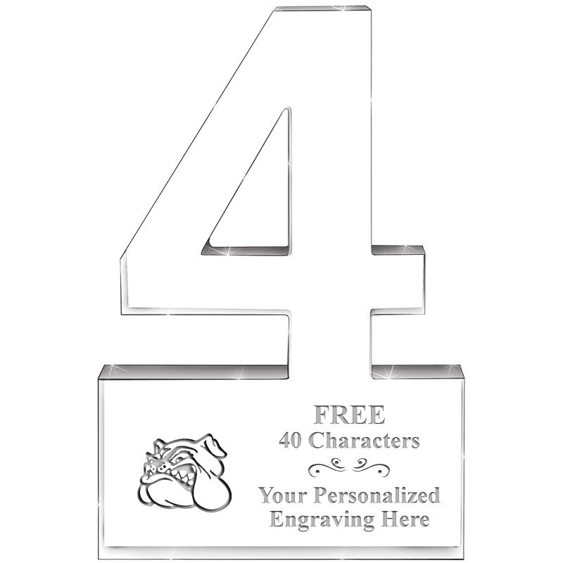 6" 4 YEARS OF SERVICE ACRYLIC