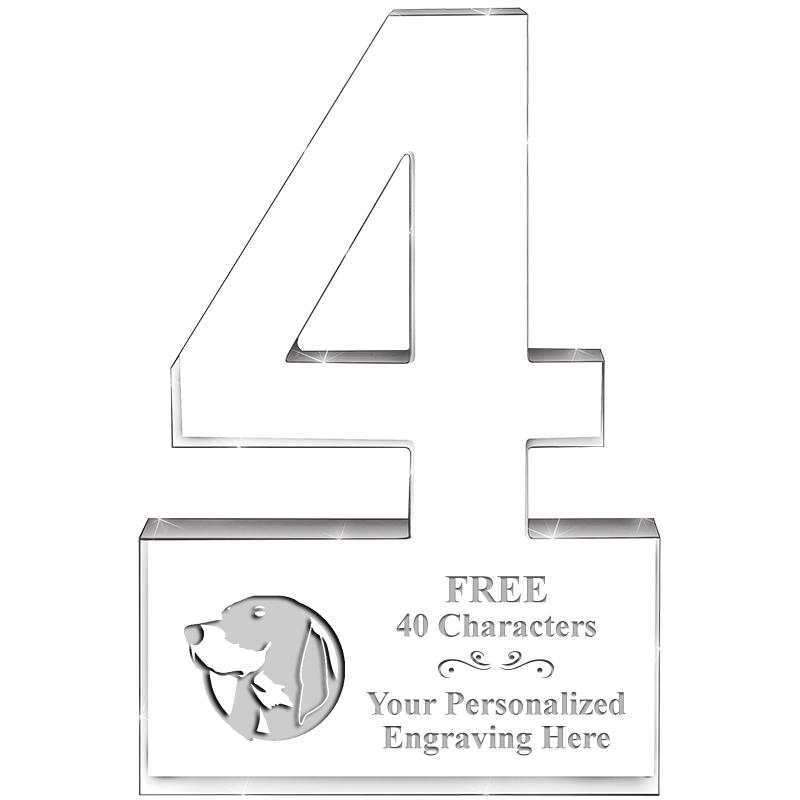 6" 4 YEARS OF SERVICE ACRYLIC