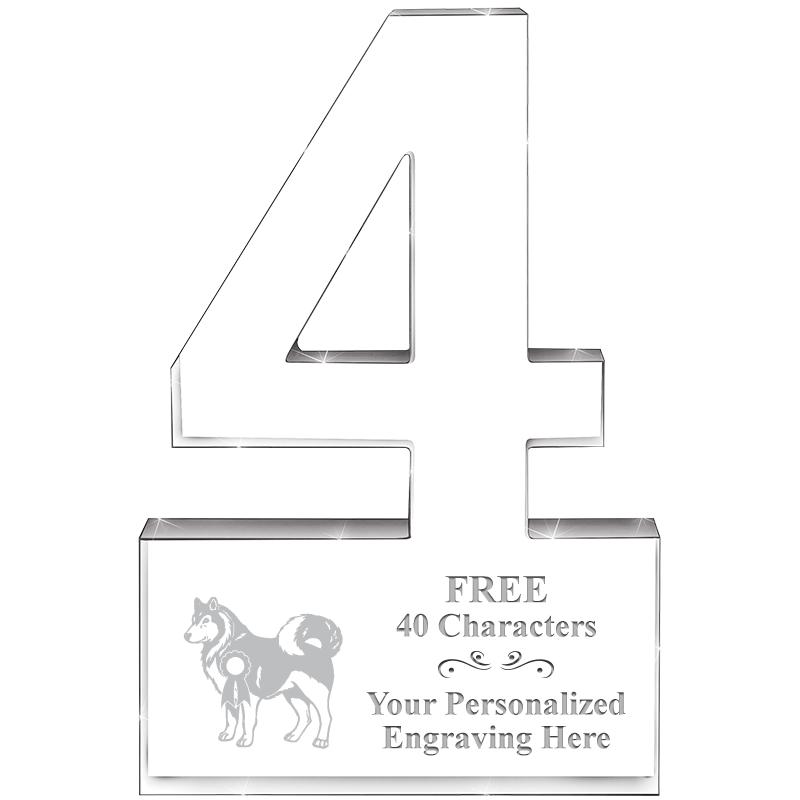 6" 4 YEARS OF SERVICE ACRYLIC