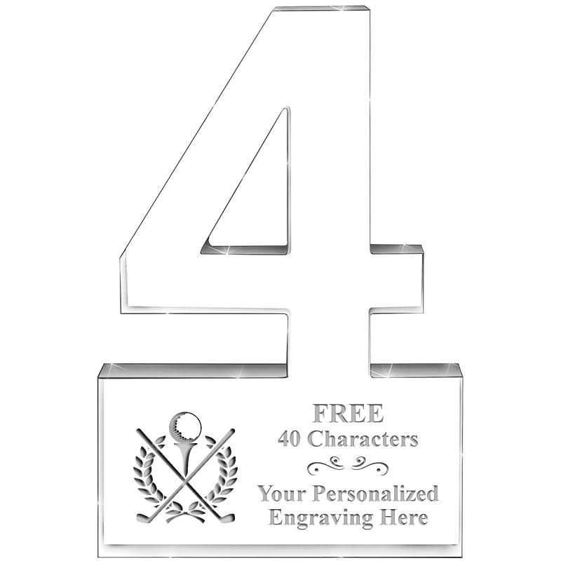 6" 4 YEARS OF SERVICE ACRYLIC