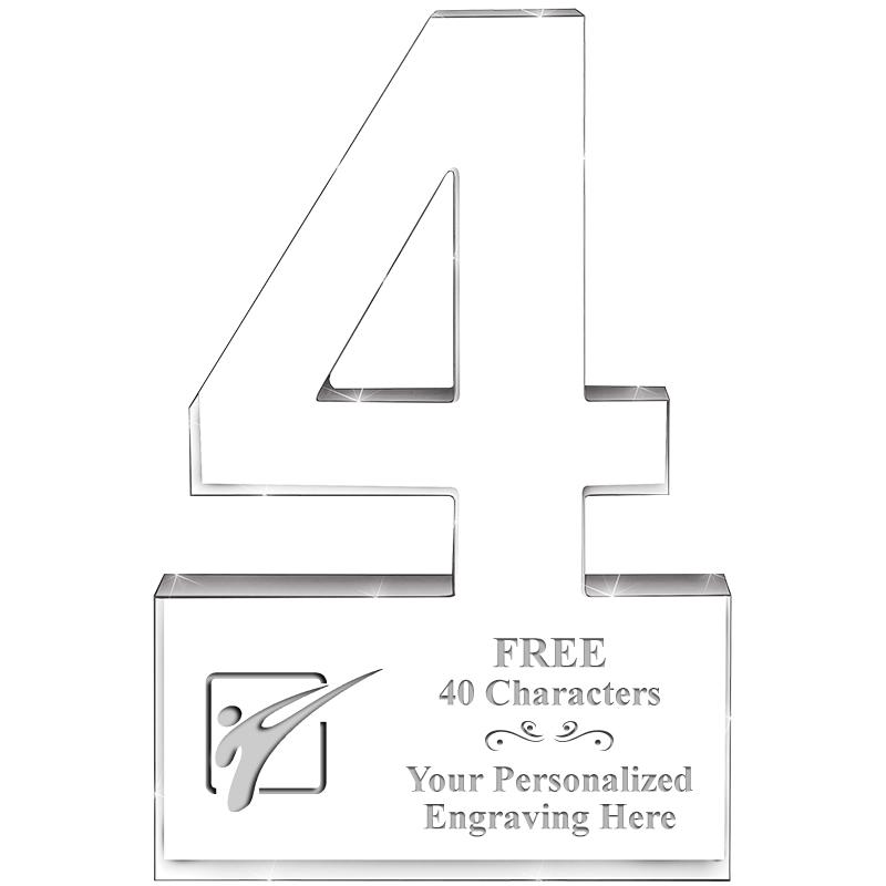 6" 4 YEARS OF SERVICE ACRYLIC