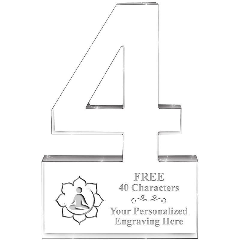 6" 4 YEARS OF SERVICE ACRYLIC