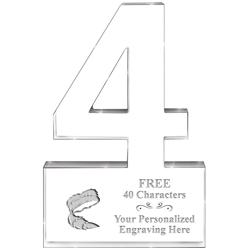 6" 4 YEARS OF SERVICE ACRYLIC