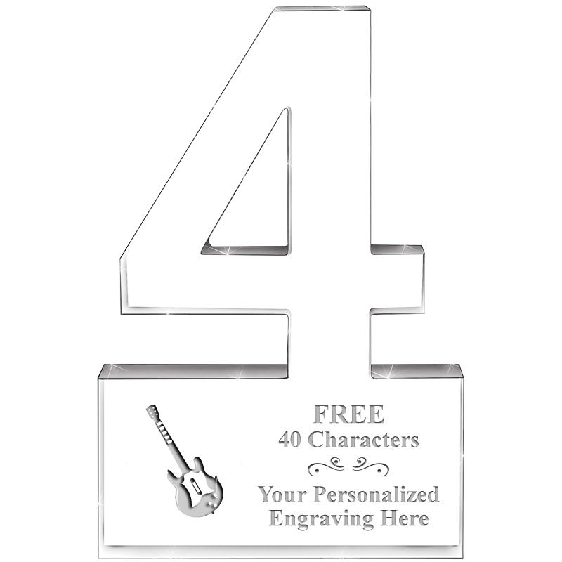 6" 4 YEARS OF SERVICE ACRYLIC