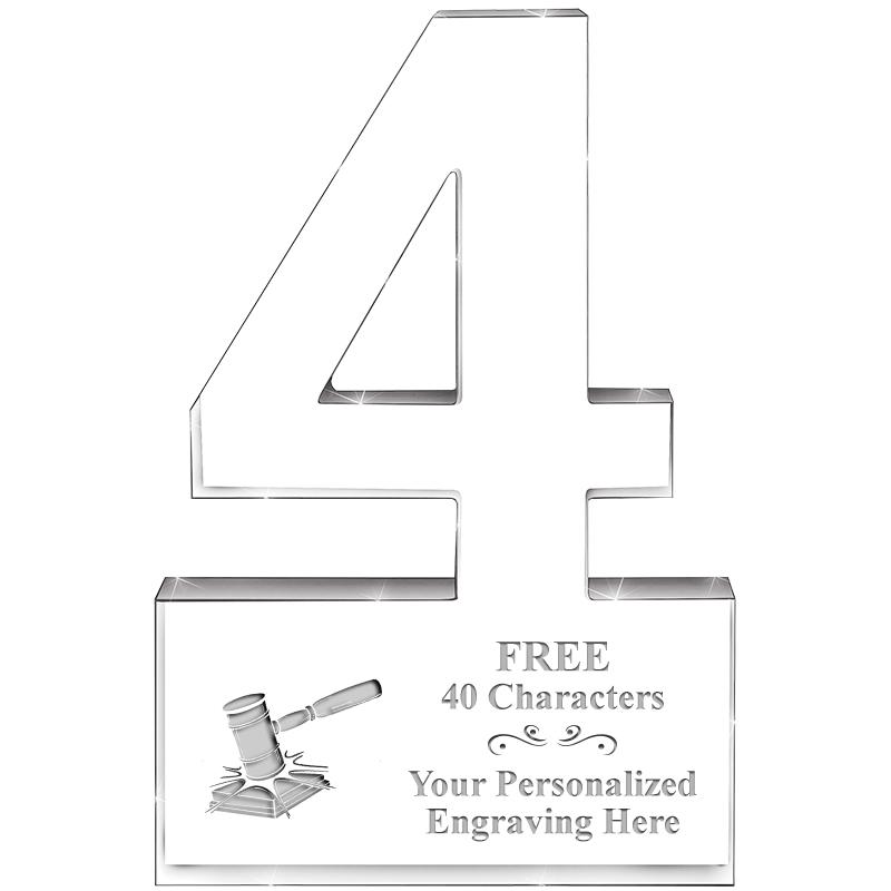 6" 4 YEARS OF SERVICE ACRYLIC