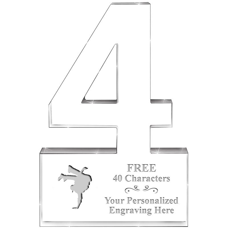 6" 4 YEARS OF SERVICE ACRYLIC