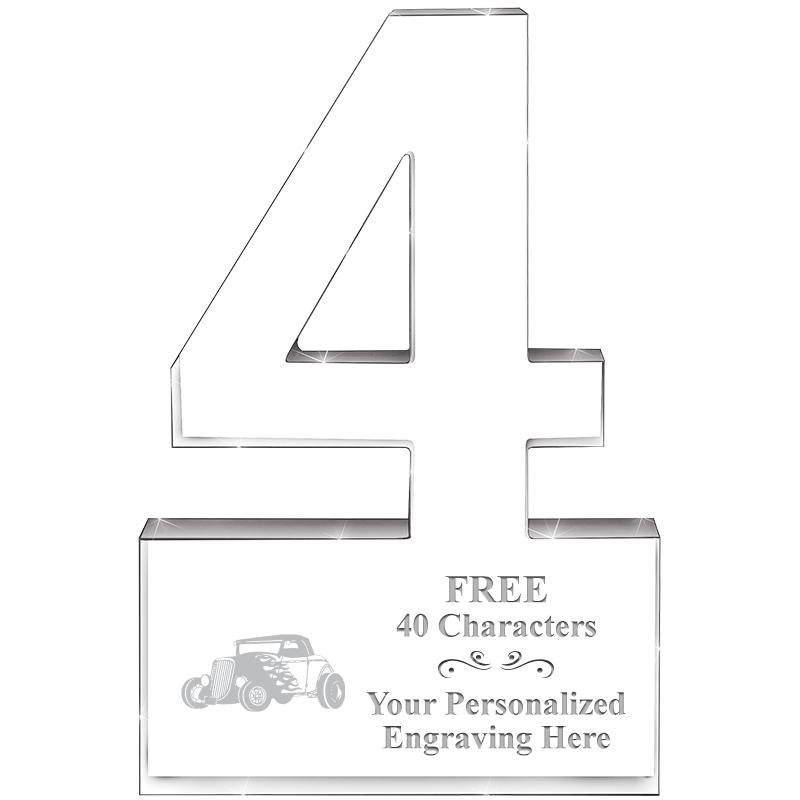 6" 4 YEARS OF SERVICE ACRYLIC