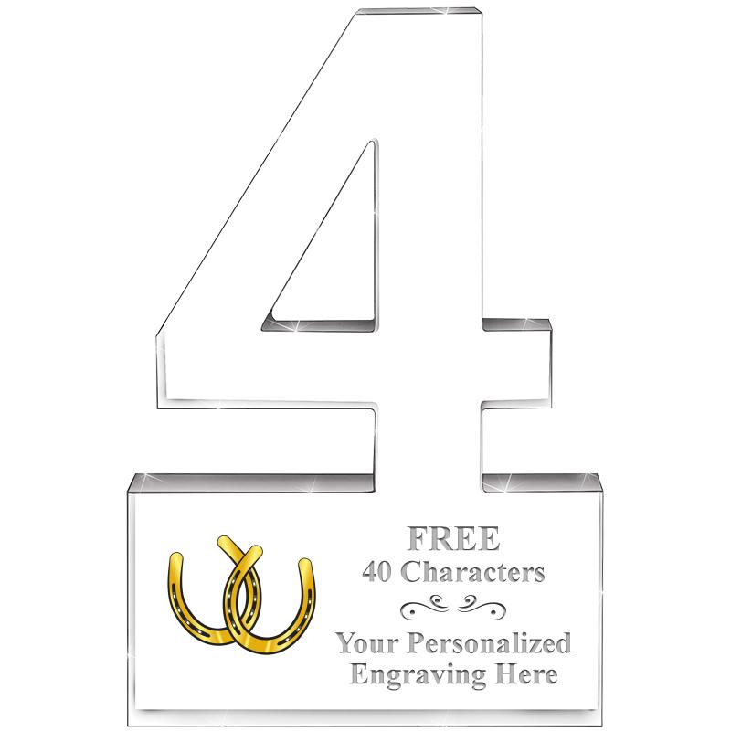 6" 4 YEARS OF SERVICE ACRYLIC