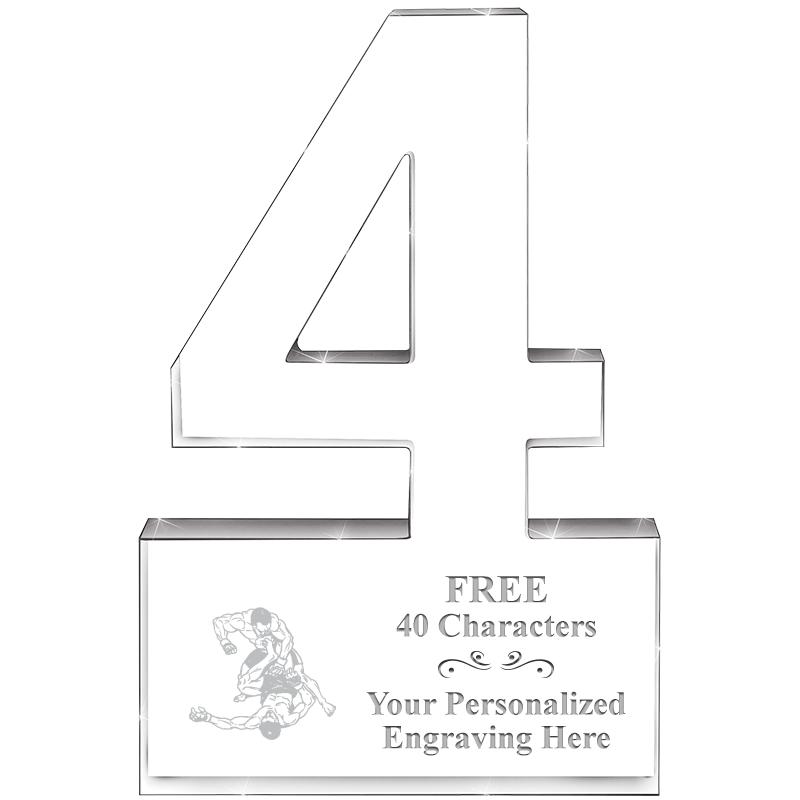 6" 4 YEARS OF SERVICE ACRYLIC