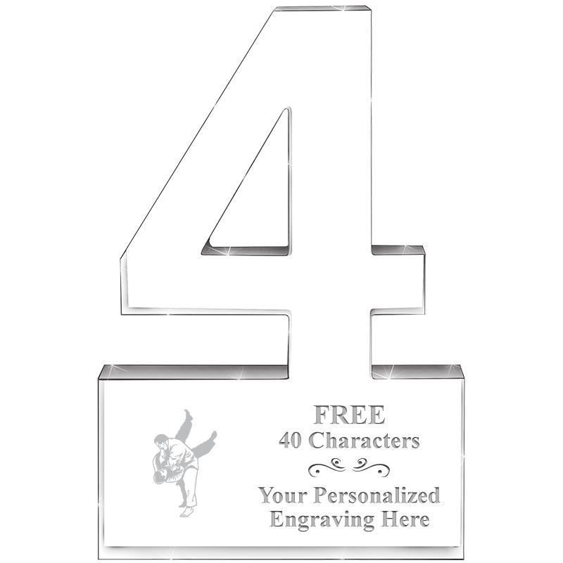 6" 4 YEARS OF SERVICE ACRYLIC