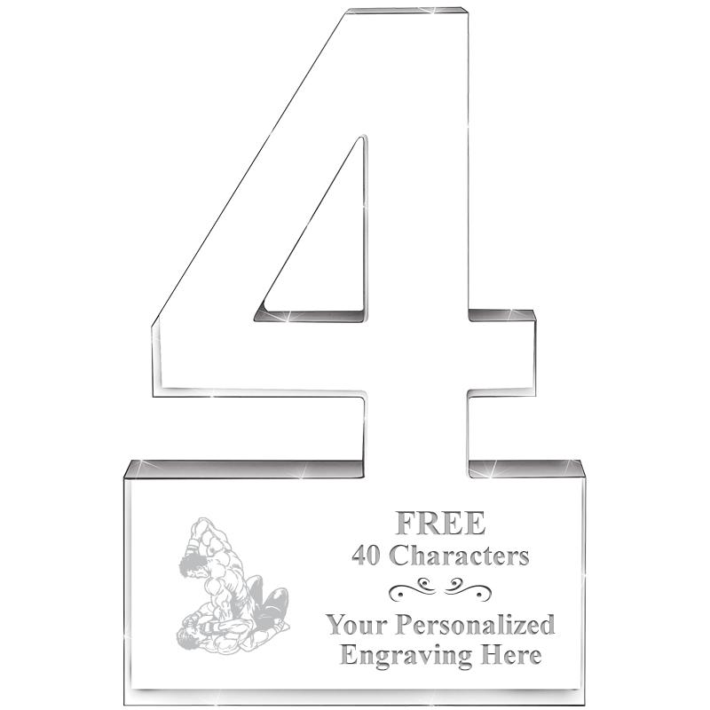 6" 4 YEARS OF SERVICE ACRYLIC