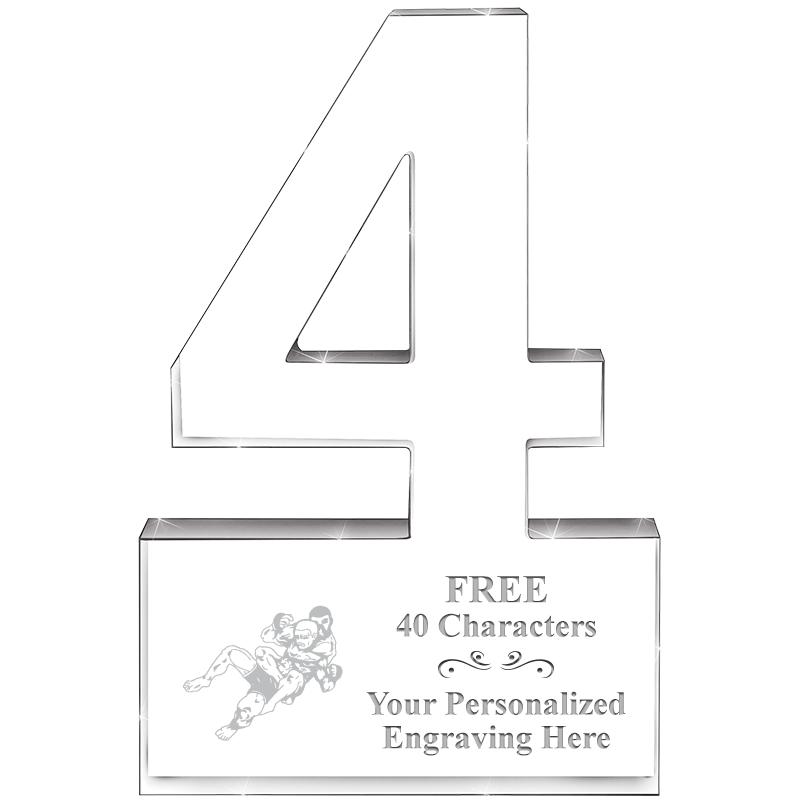 6" 4 YEARS OF SERVICE ACRYLIC