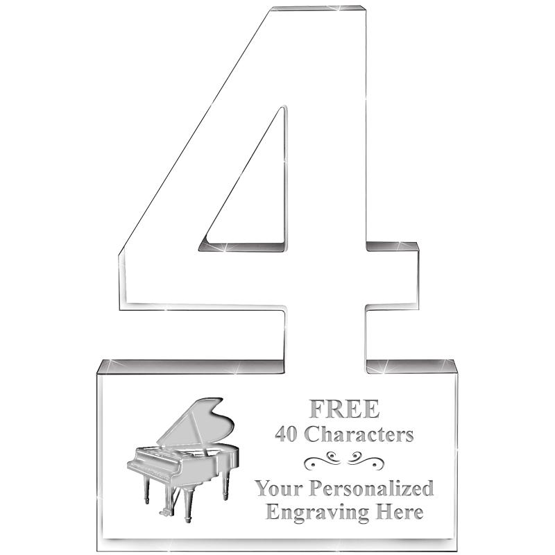 6" 4 YEARS OF SERVICE ACRYLIC