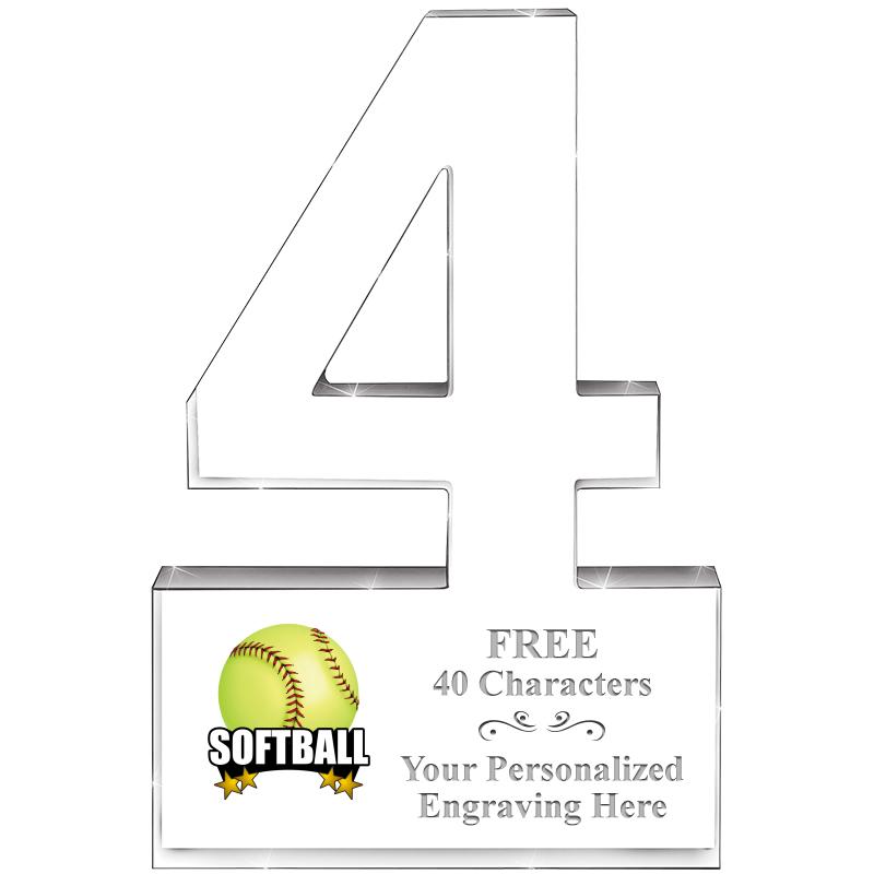 6" 4 YEARS OF SERVICE ACRYLIC