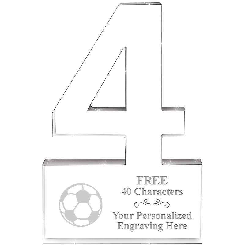 6" 4 YEARS OF SERVICE ACRYLIC