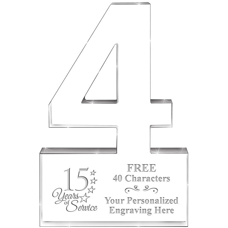 6" 4 YEARS OF SERVICE ACRYLIC