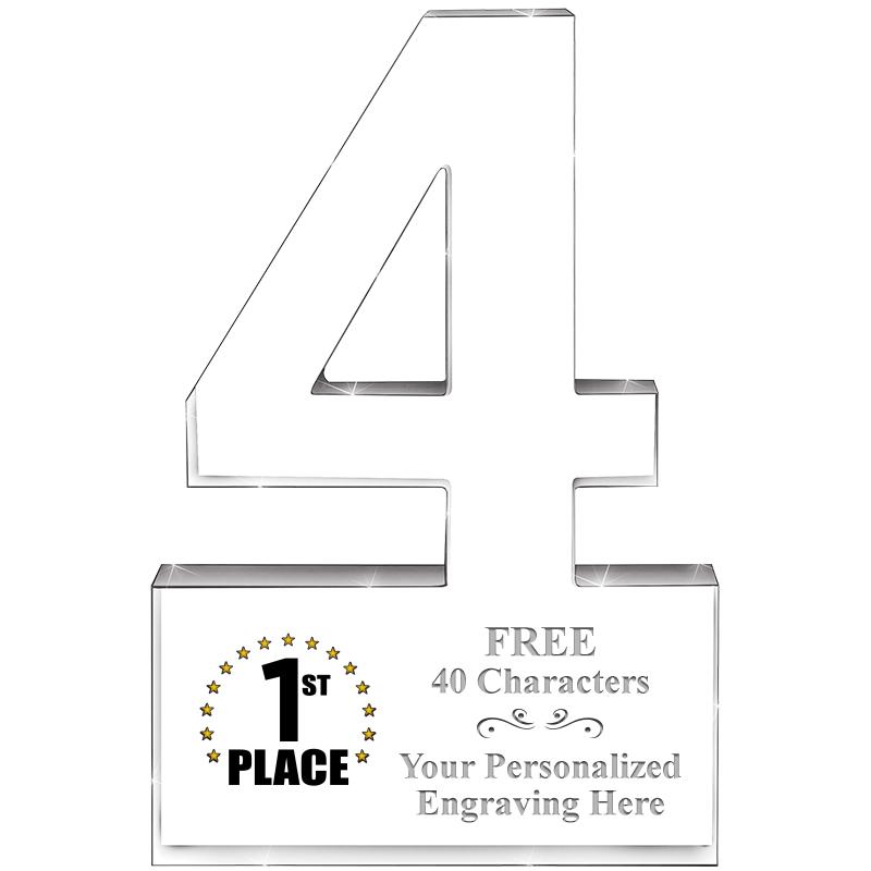 6" 4 YEARS OF SERVICE ACRYLIC