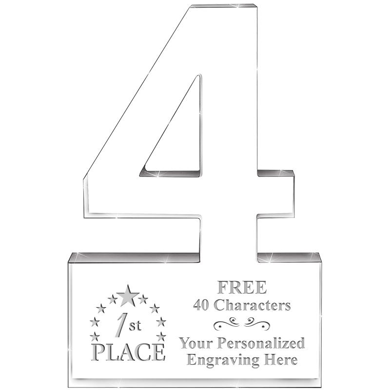 6" 4 YEARS OF SERVICE ACRYLIC