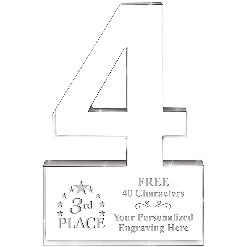 6" 4 YEARS OF SERVICE ACRYLIC