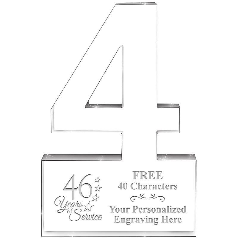 6" 4 YEARS OF SERVICE ACRYLIC