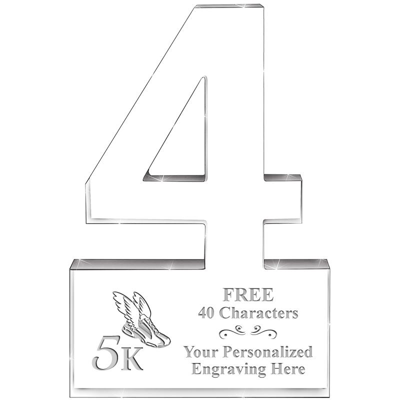 6" 4 YEARS OF SERVICE ACRYLIC