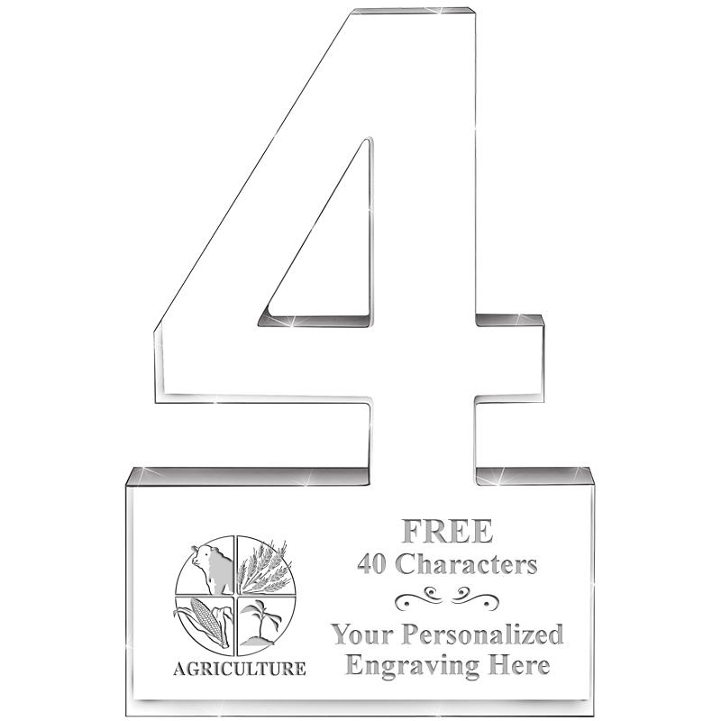 6" 4 YEARS OF SERVICE ACRYLIC