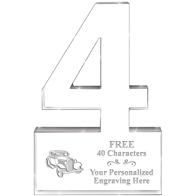 6" 4 YEARS OF SERVICE ACRYLIC