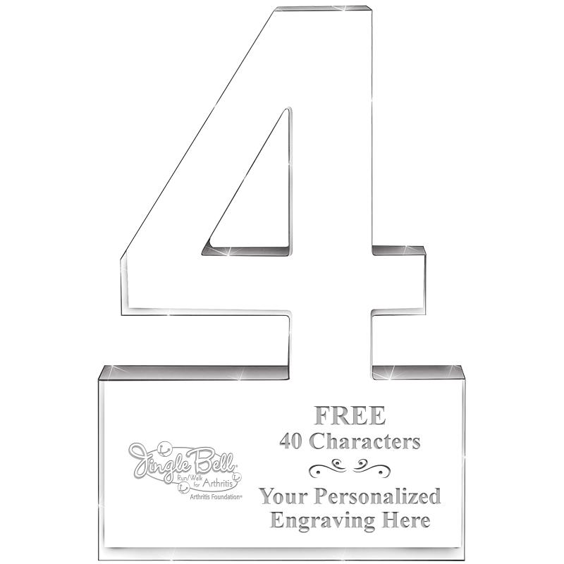6" 4 YEARS OF SERVICE ACRYLIC