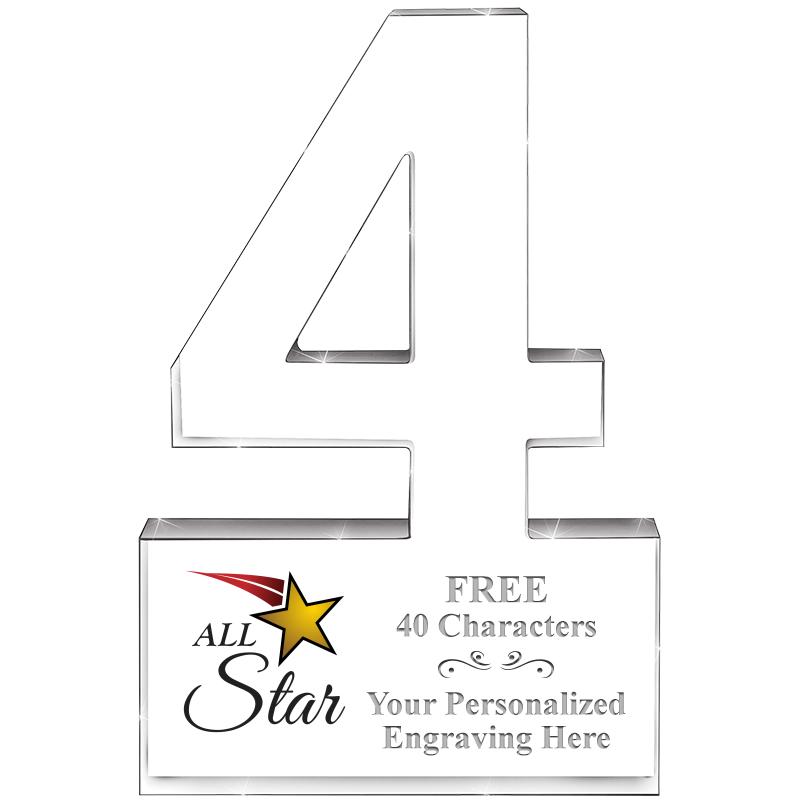 6" 4 YEARS OF SERVICE ACRYLIC