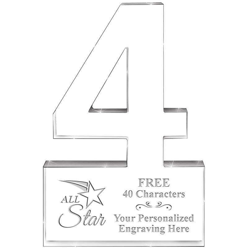 6" 4 YEARS OF SERVICE ACRYLIC