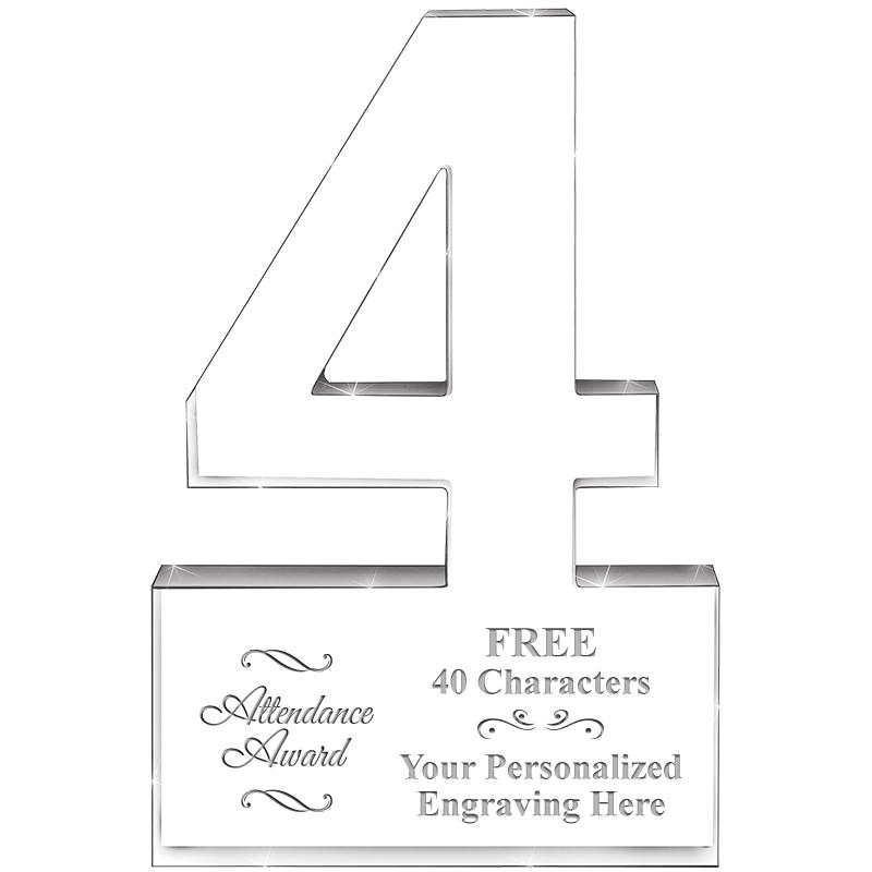 6" 4 YEARS OF SERVICE ACRYLIC