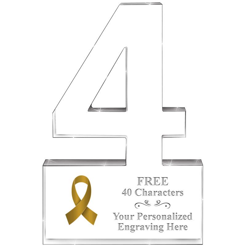 6" 4 YEARS OF SERVICE ACRYLIC