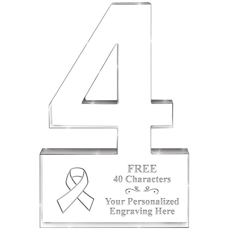 6" 4 YEARS OF SERVICE ACRYLIC