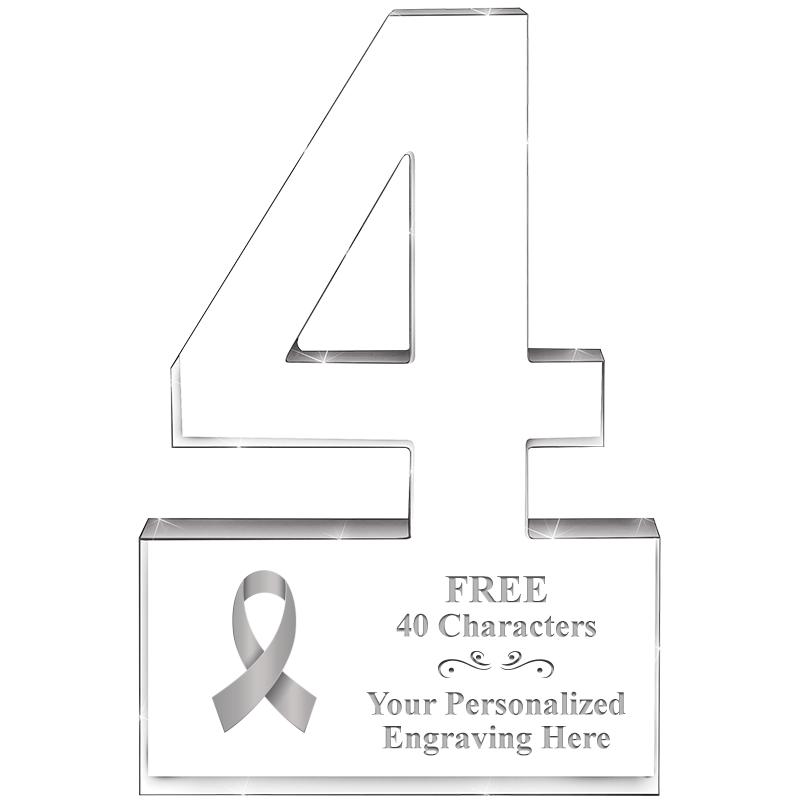 6" 4 YEARS OF SERVICE ACRYLIC