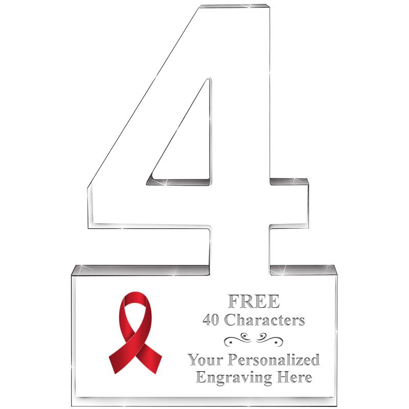 6" 4 YEARS OF SERVICE ACRYLIC