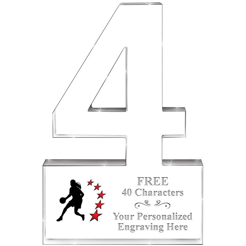 6" 4 YEARS OF SERVICE ACRYLIC