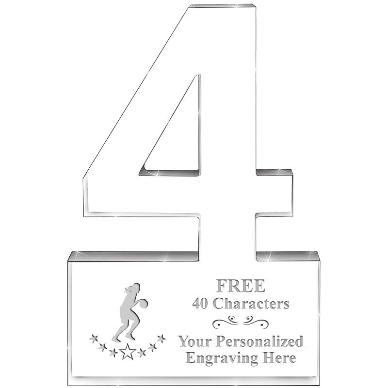 6" 4 YEARS OF SERVICE ACRYLIC