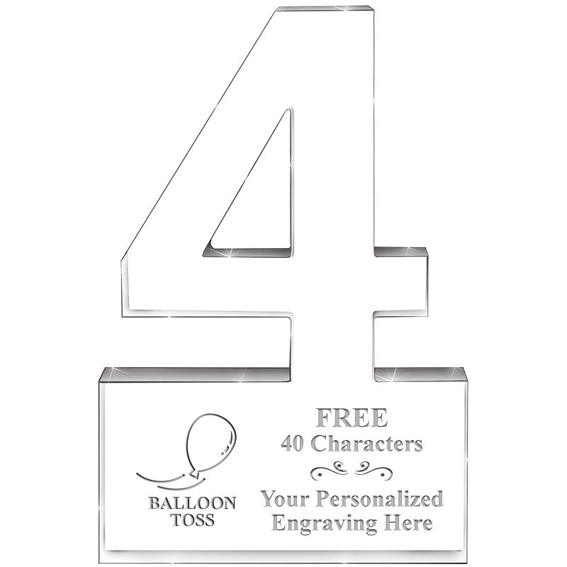 6" 4 YEARS OF SERVICE ACRYLIC