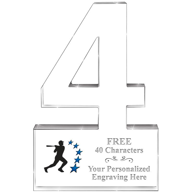 6" 4 YEARS OF SERVICE ACRYLIC