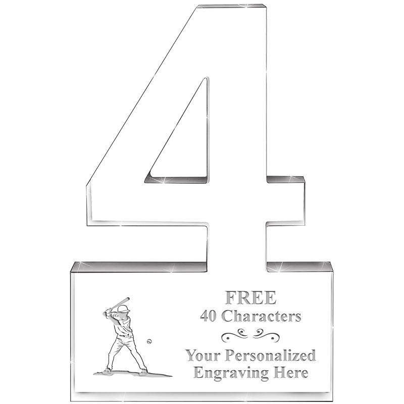 6" 4 YEARS OF SERVICE ACRYLIC