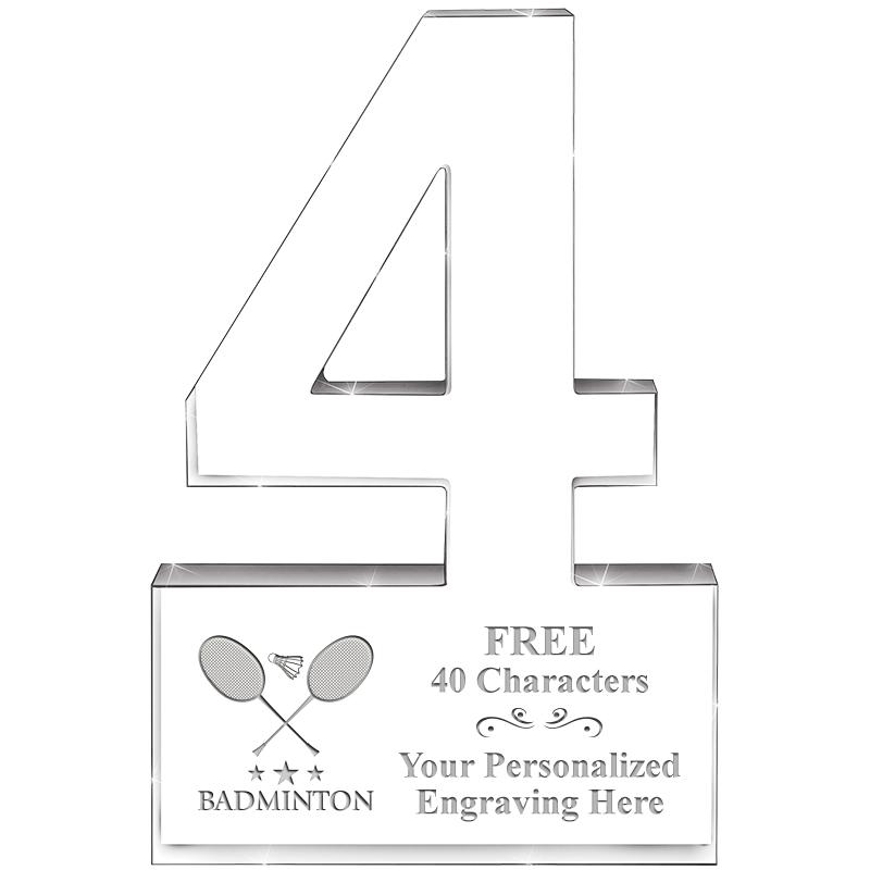 6" 4 YEARS OF SERVICE ACRYLIC