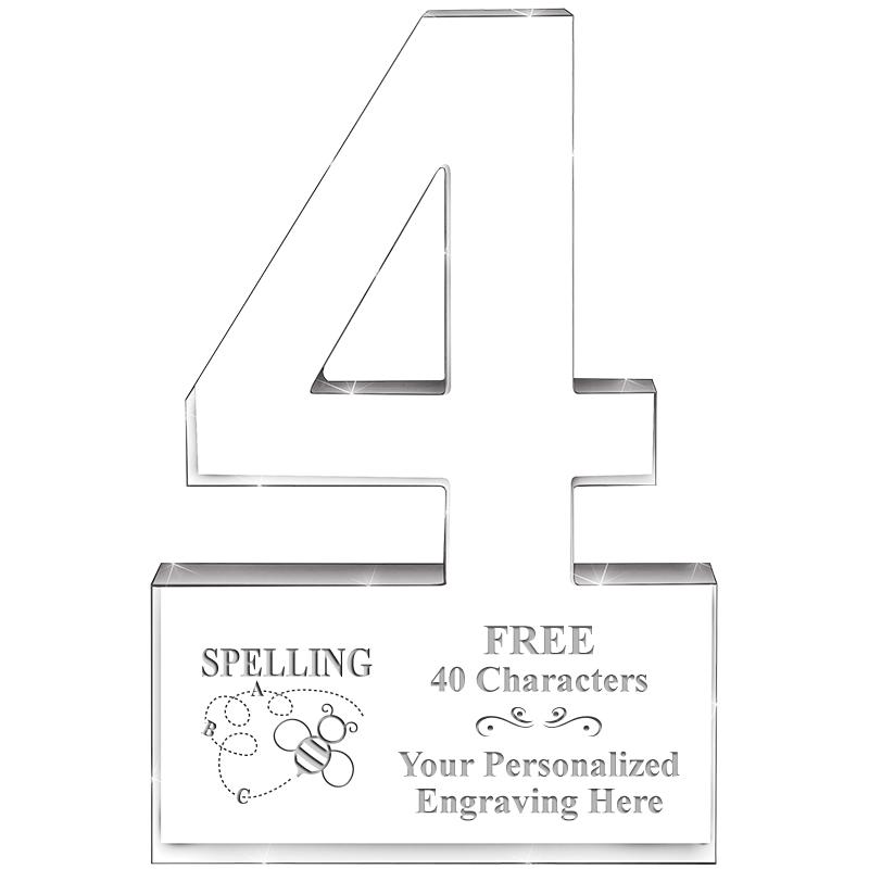 6" 4 YEARS OF SERVICE ACRYLIC