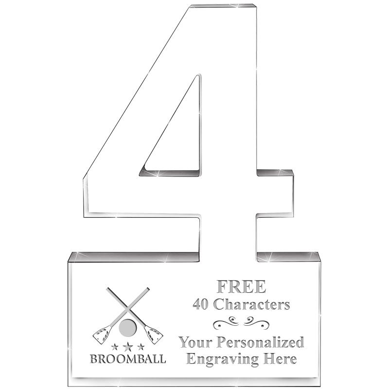 6" 4 YEARS OF SERVICE ACRYLIC