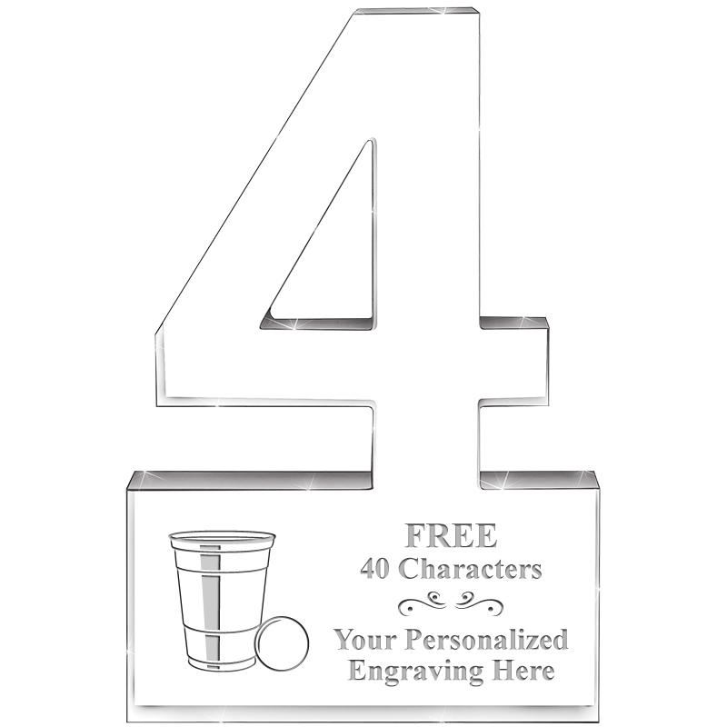 6" 4 YEARS OF SERVICE ACRYLIC