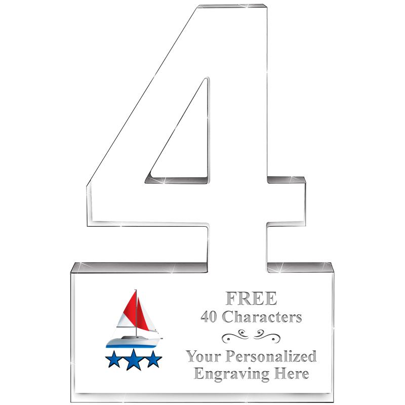 6" 4 YEARS OF SERVICE ACRYLIC