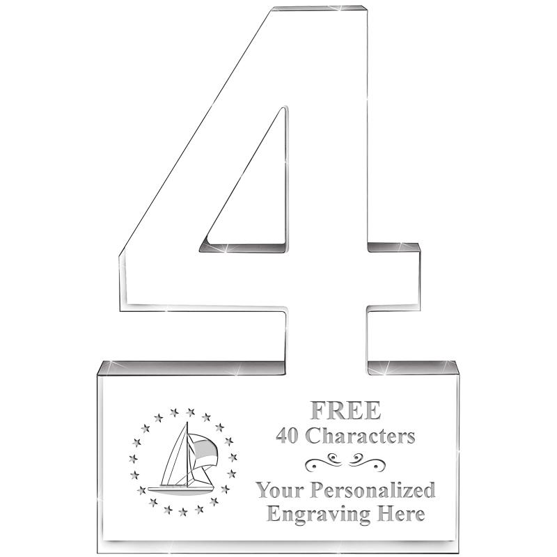 6" 4 YEARS OF SERVICE ACRYLIC