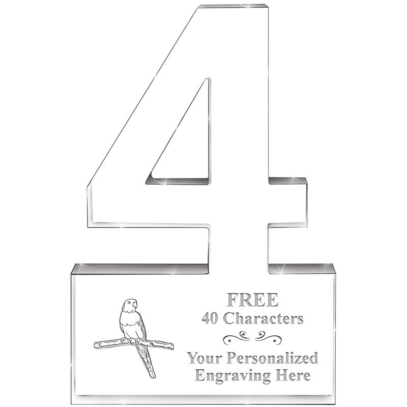 6" 4 YEARS OF SERVICE ACRYLIC