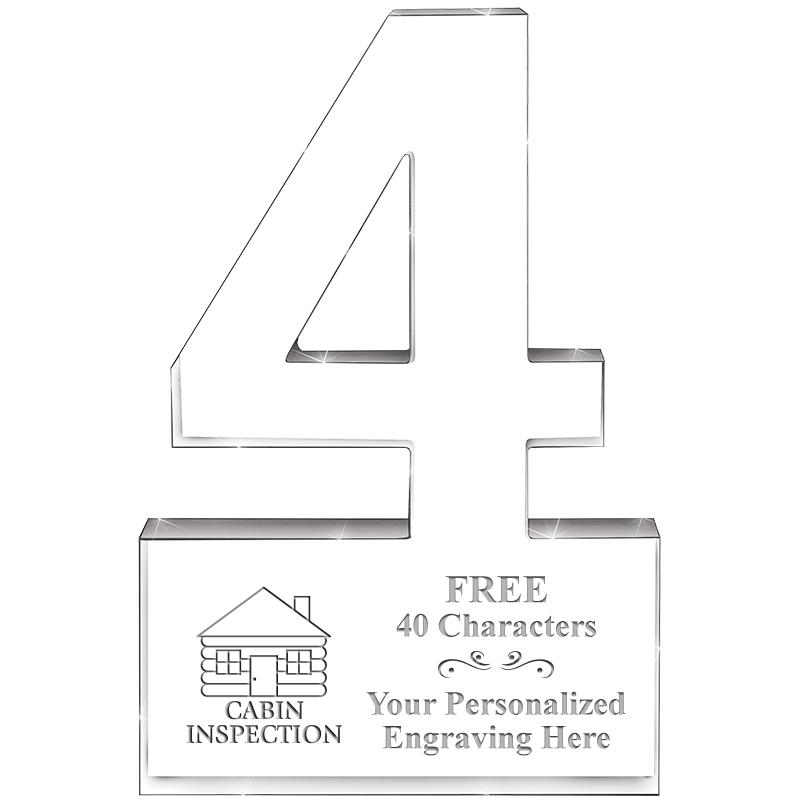 6" 4 YEARS OF SERVICE ACRYLIC