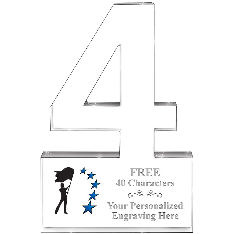 6" 4 YEARS OF SERVICE ACRYLIC